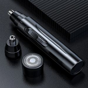 검은색 전기 코 헤어 트리머, 귀 및 코 헤어 트리머, 전문 무통 코 헤어 트리머, 남녀 공용