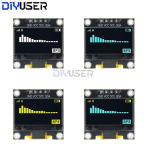 DIYUSER 0.96 인치 OLED SSD1306 흰색/파란색/노란색 128X64 IIC I2C 직렬 디스플레이 모듈 Arduino 용 12864 LCD 스크린 보드
