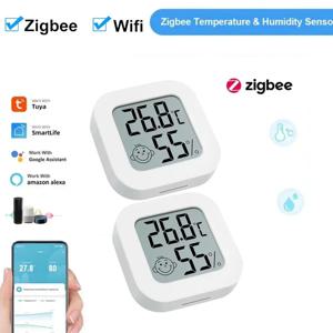 Tuya 스마트 온도 습도 센서 Zigbee Bluetooth LCD 디지털 디스플레이 원격 모니터 스마트 라이프 음성 제어 Alexa Google