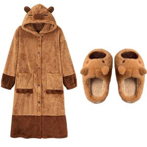 키즈 Capybara 코스프레 의상 가운 소프트 Kigurumi 유니콘 애니메이션 잠옷 할로윈 만화 잠옷 겨울 소년 소녀 옷