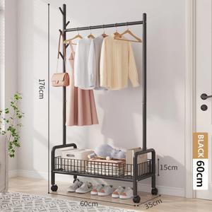 이동식 옷 랙 바닥 옷걸이 스탠드 보관 옷장 모자 스탠드 보관 상자 침실 가구 perchero de Pie Coat Rack