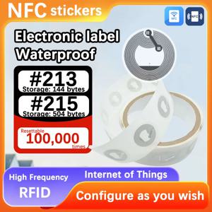 스티커 태그 RFID , NFC 태그, 휴대폰 사용 가능, ISO14443A , 13.56 MHz , Ntag215, 213, 화웨이 공유
