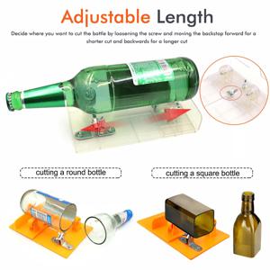 2024 새로운 DIY 유리 병 커터 조정 가능한 크기 금속 Glassbottle 컷 기계 와인 병 공예 장식 절단 도구