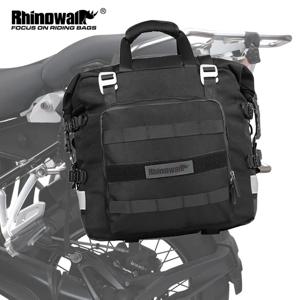 Rhinowalk 오토바이 사이드 백, 내부 완전 방수, 20L 확장, 30L 범용 후크 새들 백, 탈착식 오토바이 수하물 포함