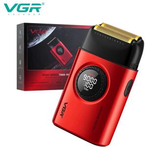 VGR 면도기 전기면도기 면도기전기 휴대용면도기 전기 면도기 최고 면도기 전문가용 수염 트리머 전기식 면도기 9000 RPM 면도기 휴대용 면도기 LED 금속 남성용 면도기 V-377