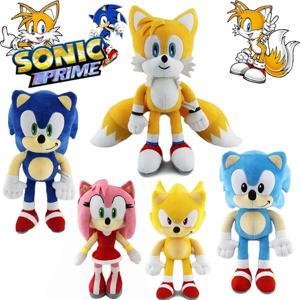 30cm 소닉 peluches 장난감 만화 고슴도치 에이미 로즈 너클 테일 부드러운 인형 어린이 생일 소닉 러블리 장난감