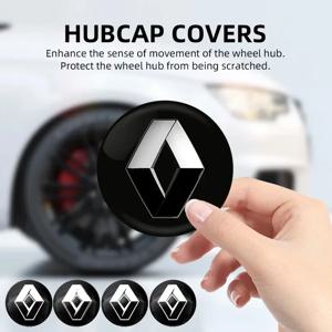 4pcs 56mm 자동차 휠 센터 허브 캡 림 커버 엠블럼 스티커 Renault Kangoo 2 Koleos 1 Modus Kadjar Captur Megane 1 2 3 4
