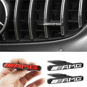 1pcs 자동차 앞 그릴 배지 엠블럼 그릴 메르세데스 벤츠 AMG 로고 W205 W206 W213 W212 X253 X247 W176 W177 W167 W166 GLA CLA