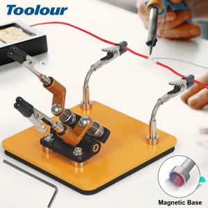 Toolour 마그네틱베이스 납땜 세 번째 손 도움 손 금속 유연한 팔 전자 수리 어셈블리 용 용접 도구