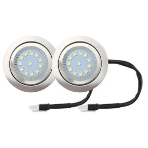 2피스 DC 12V 범위 후드 전구 스테인레스 스틸 후드 LED 조명 교체 매립형 주방 범위 후드 라이트 EL 커넥터