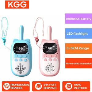 2PCS 어린이 미니 워키 토키 충전식 1000mAh 핸드 헬드 0.5W 3km 라디오 송수신기 인터폰 어린이 크리스마스 장난감 선물