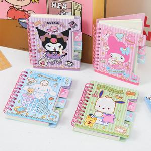 귀여운 일기 노트 A7 애니메이션 시리즈 Kawaii Kuromi Cinnamoroll 만화 휴대용 노트 학생 문구 어린이 선물