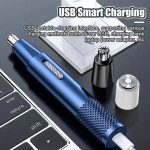 남성용 전기 코 헤어 트리머, 코 및 귀 제거기, 자동 세척 가능한 전기 면도 도구, USB 충전식, 1 개