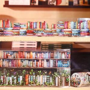 1 롤 테이프 PET TapesBook 접착제 바다 풍경 Potting Bookscape 재료 크루즈 독서 DIY DIY 스크랩북 50mm * 2m