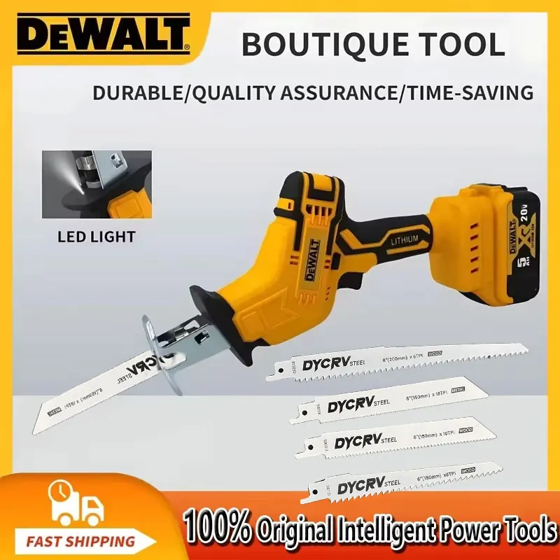 Dewalt 2800RPM 무선 왕복 톱 20V 브러시리스 전기 톱 다기능 금속 목재 파이프 절단 톱 전동 공구