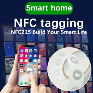 10pcs/50pcs/100pcs Ntag215 NFC 태그 13.56MHz ISO14443A 스티커 Ntag 215 전화 사용 가능 RFID 접착 라벨 RFID 태그 스티커