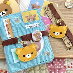크리 에이 티브 만화 곰 노트북 스트랩 루스 리프 노트북 조정 가능한 탄성 밴드 바인딩 로프 DIY 장식