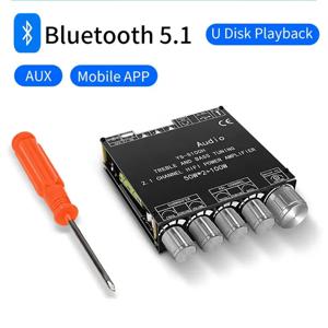 YS-S100H HIFI Bluetooth 증폭기 TPA3116 2.1ch 50W*2+100W 서브우퍼 AUX U 디스크 USB 사운드 카드 입력 3.5mm 액티브 스피커 출력