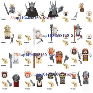 TV6409 TV6410 애니메이션 영화 Lord Toy Gloin Baggins Gimli Isildur Frodo Orcs 빌딩 블록 반지 어린이 장난감 생일 선물