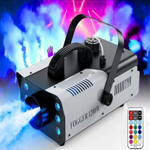 1200W RGB LED 연기 안개 기계 안개 생성기 DJ 디스코 파티에 대 한 원격 제어 안개 기계 무대 효과 장비
