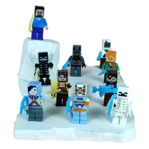 8 개/대 Minecraft 조립 빌딩 블록 귀여운 인형 소년과 소녀를위한 도매 생일 선물