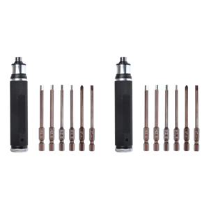 BAAU 2X 6 in 1 스크루드라이버 수리 도구 키트 RC FPV 레이싱 드론용 1.5mm 2.0mm 2.5mm 3.0mm 육각 드라이버 핸드 세트