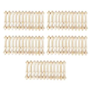BAAU 60Pcs DIY 스핀들 난간 동자 나무 미니어처 1/12 규모 계단 난간 장식 장난감