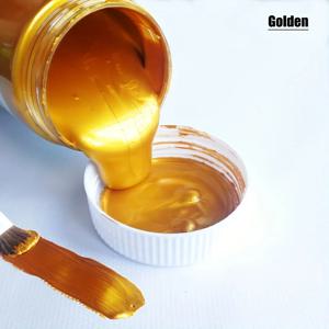 50/100ml 골드 페인트 금속 아크릴 페인트, 방수 조각상 색칠을 위해 퇴색되지 않음 DIY 손 옷 페인트 낙서 안료