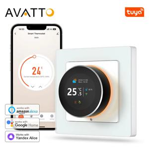 AVATTO Tuya WiFi 스마트 노브 온도 조절기 전기 난방 물 가스 보일러 온도 컨트롤러는 Alexa Google 홈과 함께 작동합니다.