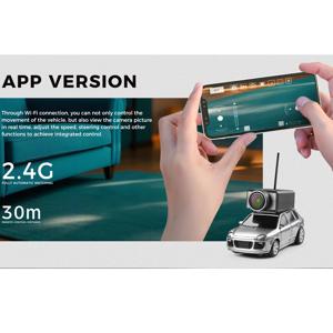 WLtoys 1/64 풀 스케일 FPV RC 카메라 자동차 APP 버전 전화 작동 WIFI HD 이미지 전송으로 2.4G 자동 매칭