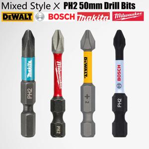 DEWALT BOSCH 마키타 밀워키 혼합 타입 HSS 산업용 등급 슈퍼 하드 스크루 드라이버 헤드 조합 드릴 비트, PH2 50mm