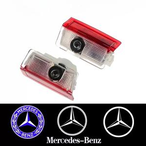 2X 자동차 도어 로그인 환영 빛 LED 프로젝션 라이트 메르세데스 벤츠 AMG GLC GLA GLE GLS GL W204 W176 W205 W213 W166 W212 C180