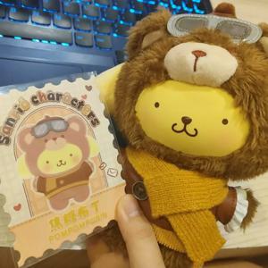 정품 Sanrio Latte Baby 2.0 시리즈 블라인드 박스 비닐 플러시 장난감 펜던트 헬로 키티 인형 장식 주변 인형 수제 선물