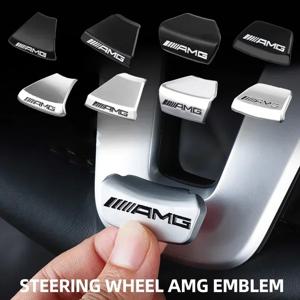 AMG 로고 스티어링 휠 스티커 자동차 엠블럼 커버 인테리어 스티커 데칼 AMG 메르세데스 벤츠 GLC GLA W204 W205 W212 W213