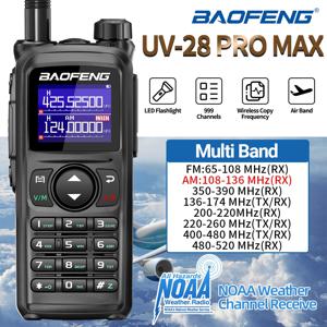 BAOFENG UV-28 PRO MAX UHF 워키 토키 10W 멀티 밴드 999CH 무선 복사 주파수 장거리 Type-C AM FM NOAA 양방향 라디오