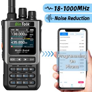 BinTolk BT8200 워키 토키 장거리 10W 풀 밴드 FM AM CB 무선 블루투스 전화 프로그래밍 유형-C 충전기 햄 라디오
