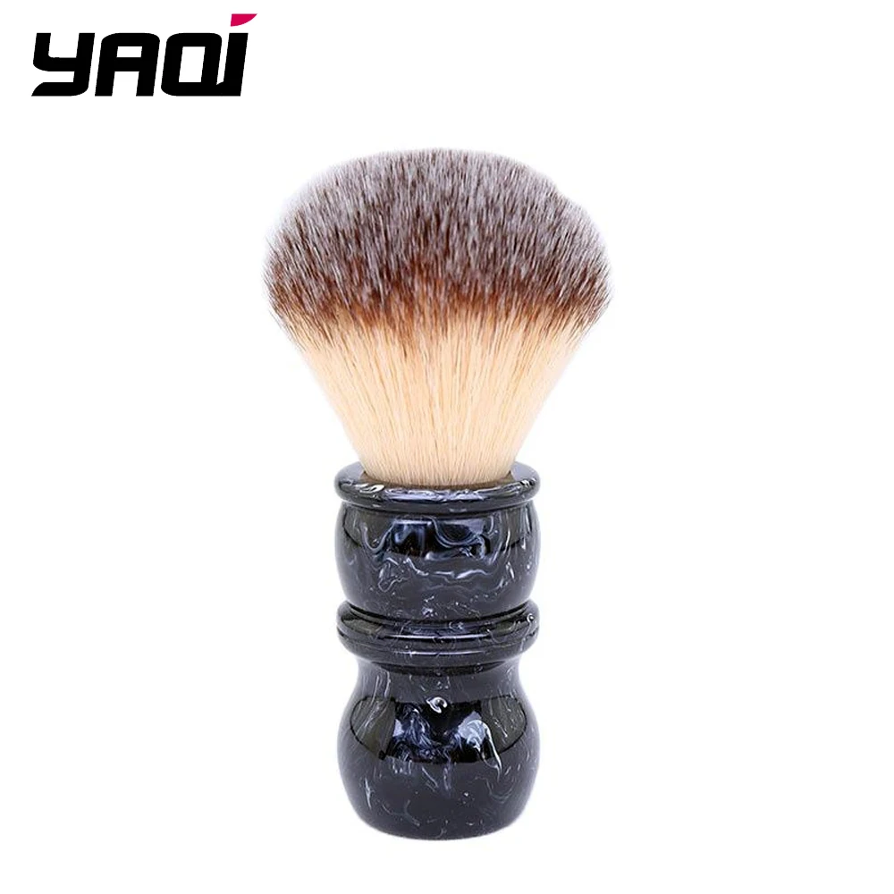 Yaqi 24MM 남성용 면도 브러쉬 수지 손잡이 나일론 남성용 통관 수염 전문 이발사 얼굴 청소 면도 브러쉬 도구
