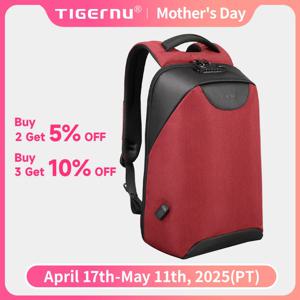 Tigernu Anti Theft Backpacks For Men For Women 키 없음 TSA 잠금 배낭 15.6 인치 노트북 배낭 Schoolbag For Teenager Knapsack