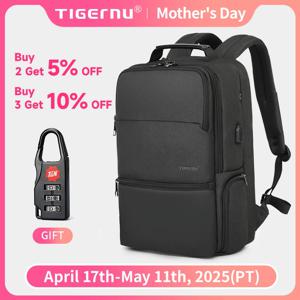 Tigernu 남자 확장 가능한 배낭 15.6-19 인치 노트북 배낭 남자 RFID 도난 방지 가방 여행 가방 Schoolbag 캐빈 가방 배낭