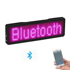 블루투스 프로그래밍 가능한 LED 이름 배지 7 색 LED 및 9 색 케이스, 자석 및 핀, 이벤트 카페 바 레스토랑 엑스포쇼