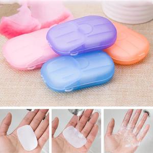 20 Pcs 일회용 종이 비누 여행 비누 종이 손 비누 향 주머니에 휴대용 비누 미니 비누 시트