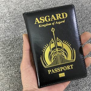 Asgard 노르웨이 신화 여권 커버 케이스 바이킹 여권 홀더 Pu 가죽 여행 지갑 드롭 배송