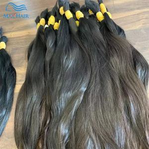 MaxHair 인간의 머리카락 대량 땋은 머리 100% 천연 인간 씨실 없음 처리되지 않은 베트남어 인간의 머리카락 확장 머리 대량
