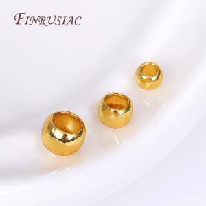 100pcs 18K 골드 도금 볼 크림프 엔드 비즈, 크림프 비즈, DIY 쥬얼리 만들기 용품에 대한 2mm 2.5mm 3mm 스토퍼 스페이서 비즈