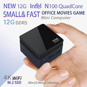 알더 레이크 데스크탑 게임용 컴퓨터 미니 PC, ZX01 플러스, 윈도우 11 프로, 12 세대 인텔 N100, DDR5, 12GB, 256GB, 1000M LAN, 와이파이 5, BT4.2
