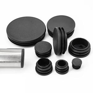 10mm-140mm 라운드 플라스틱 블랙 블랭킹 엔드 인서트 플러그 마개 캡 캡 튜브 파이프 10-100mm 1/4/10/20/50/100Pcs