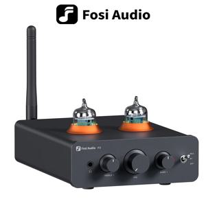 Fosi Audio P3 Bluetooth 튜브 앰프 HiFi 스테레오 프리 앰프 밸브 진공 (고음 및 저음 톤 제어 기능 포함) 홈 스피커 용
