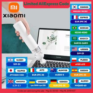 XIAOMI MIJIA 가정용 자동차 무선 진공 청소기 용 휴대용 핸드 헬드 진공 청소기 13000PA 사이클론 흡입 청소 기계