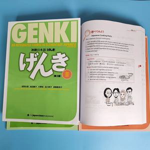 Genki 교과서 일본어 3판 1/2 일본어 학습서 배우기 통합 과정 일본어 영어 학습서