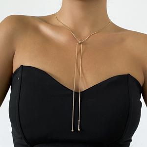 Ingemark Kpop 스네이크 체인 초커 목걸이 여성을위한 목 기질 볼 펜던트 얇은 링크 파티 쥬얼리에 결혼식